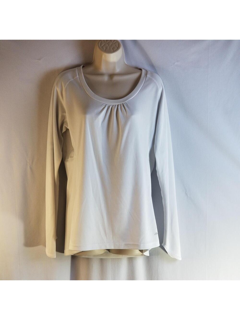 Eddie Bauer Womens White Sport Outdoors Workout Long Sleeve Size Large